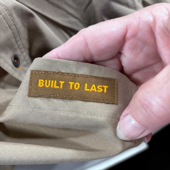 Ariat Rebar Men's Khaki Color Button-Down Shirt - Picture 7 of 13